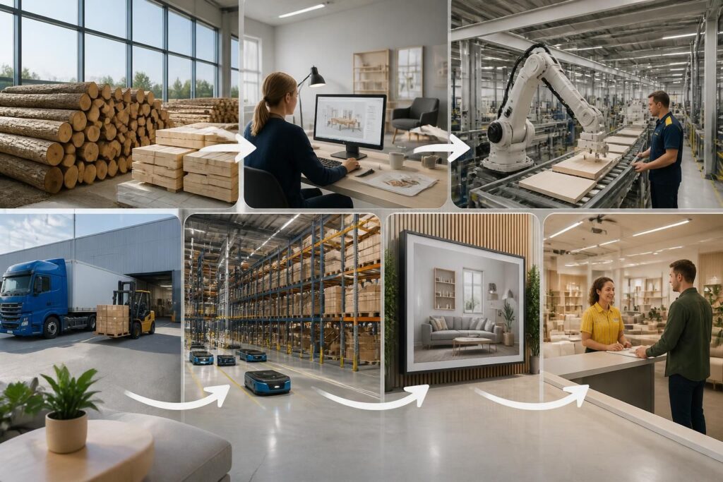 analyse détaillée de la chaîne de valeur d'ikea selon le modèle de porter, explorant les activités clés et les avantages concurrentiels de l'entreprise.