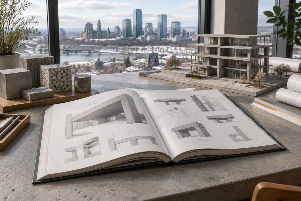 consultez le guide actuel de conception du béton de la canadian portland cement association : principes, méthodes et recommandations pour vos projets.