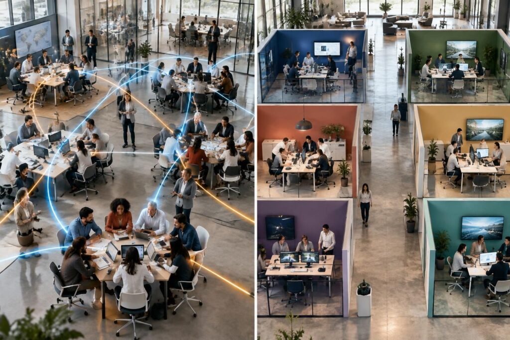 découvrez la définition simple de la structure matricielle, son fonctionnement et ses différences avec la structure divisionnelle, avec leurs avantages et inconvénients.